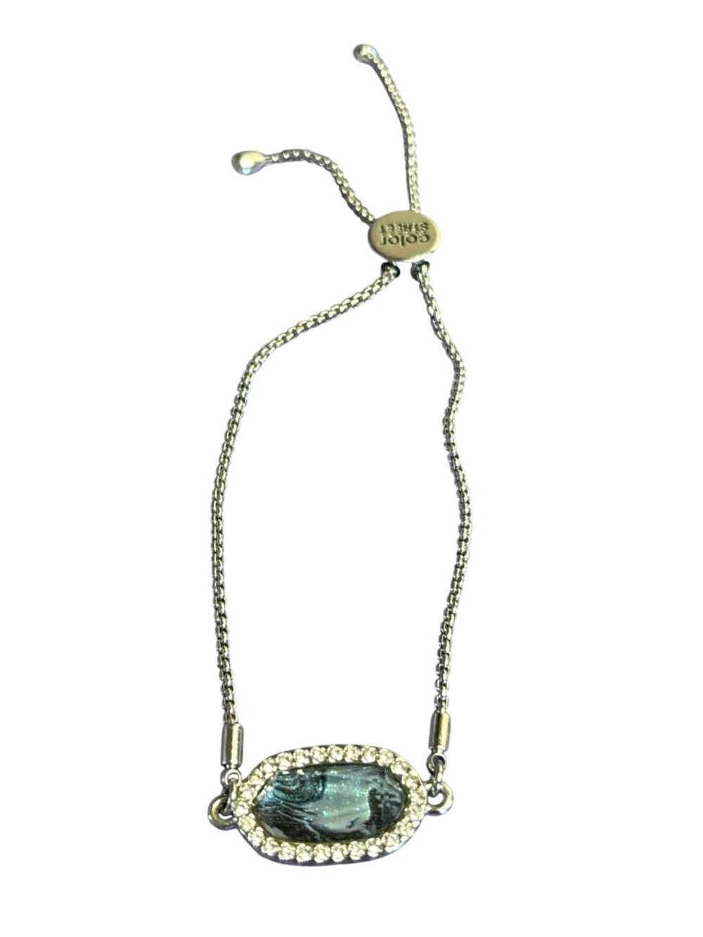 Color Street Northern Lights Adjustable Bracelet Silvertone